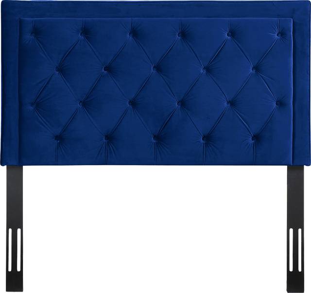 Clarette Navy Full Upholstered Headboard - Thumbnail - Image 1