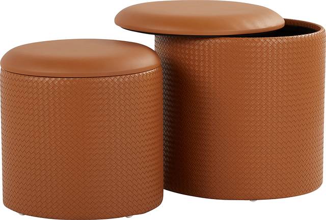 Clarinth Camel Ottoman, Set of 2 - Thumbnail - Image 5