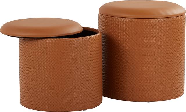 Clarinth Camel Ottoman, Set of 2 - Thumbnail - Image 6