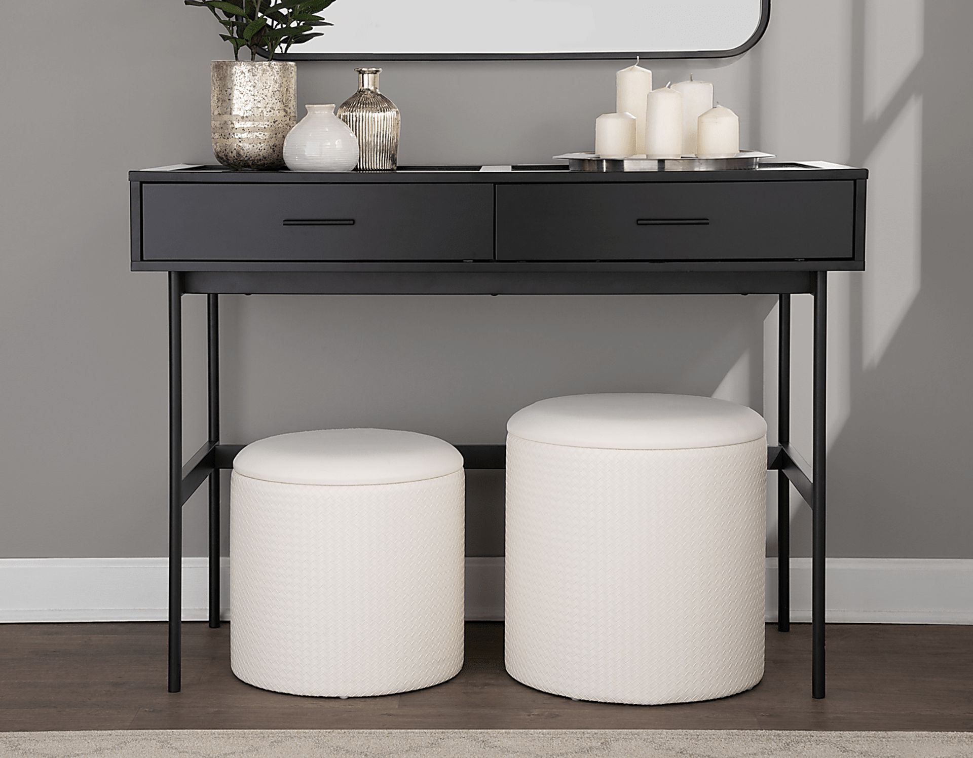 Clarinth Cream Ottoman, Set of 2 - Image 2