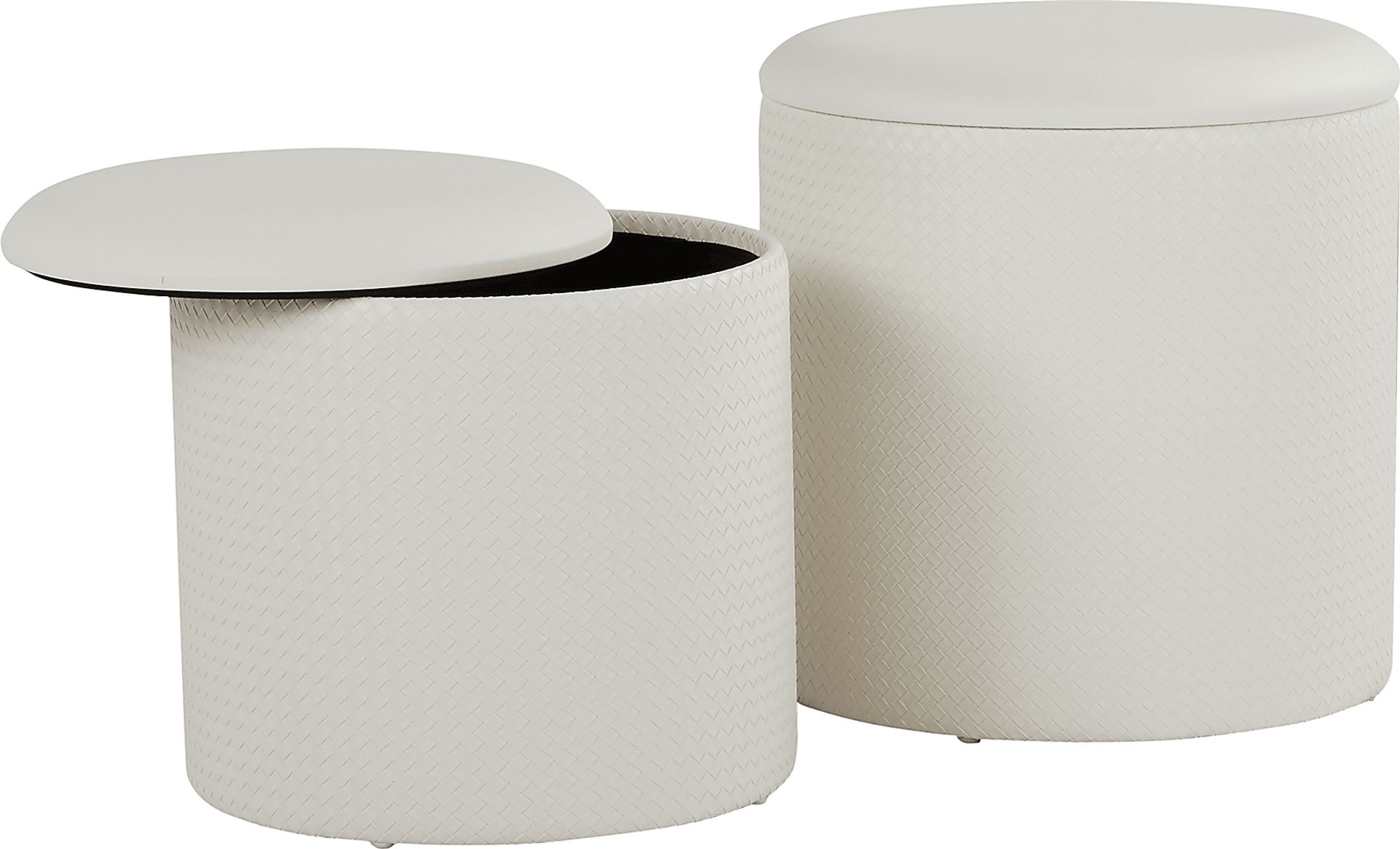 Clarinth Cream Ottoman, Set of 2 - Image 6