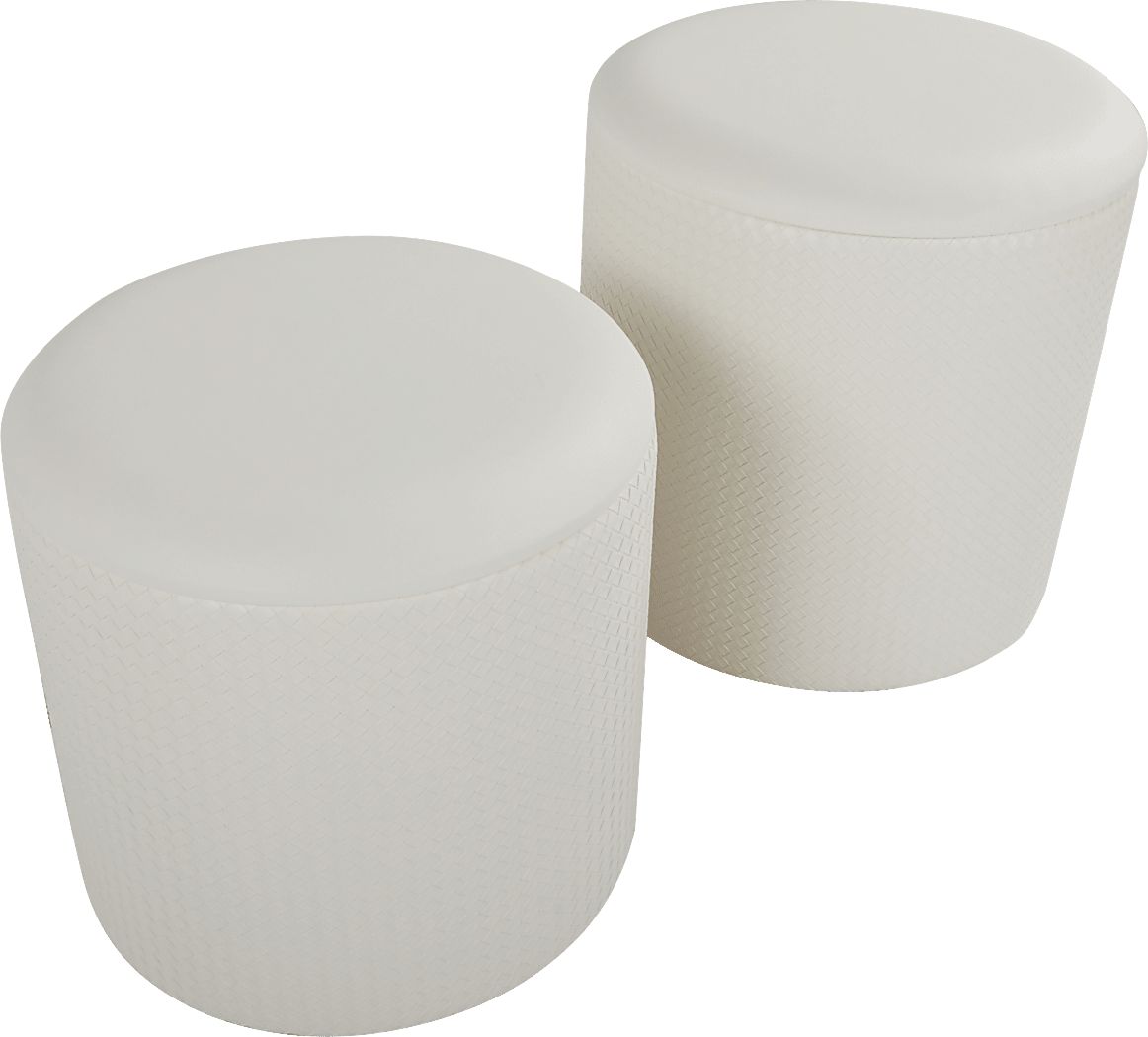 Clarinth Cream Ottoman, Set of 2