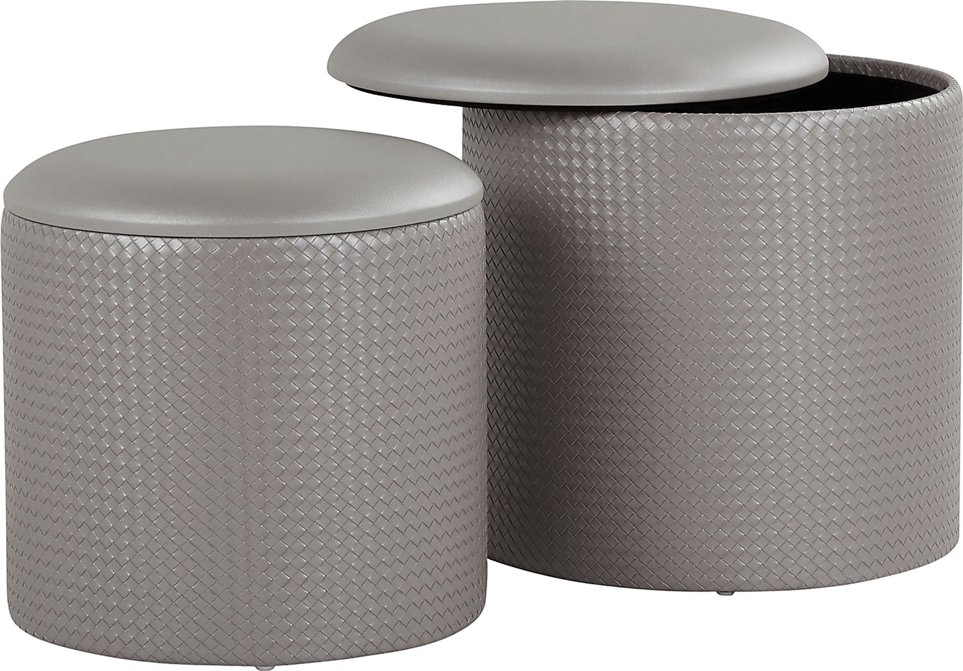 Clarinth Silver Ottoman, Set of 2 - Image 5