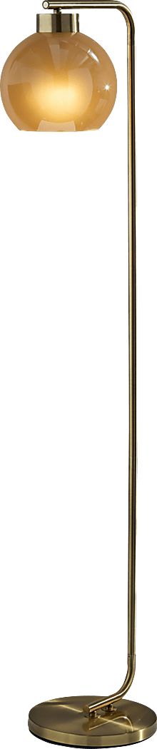 Clarion Hollow Brass Floor Lamp