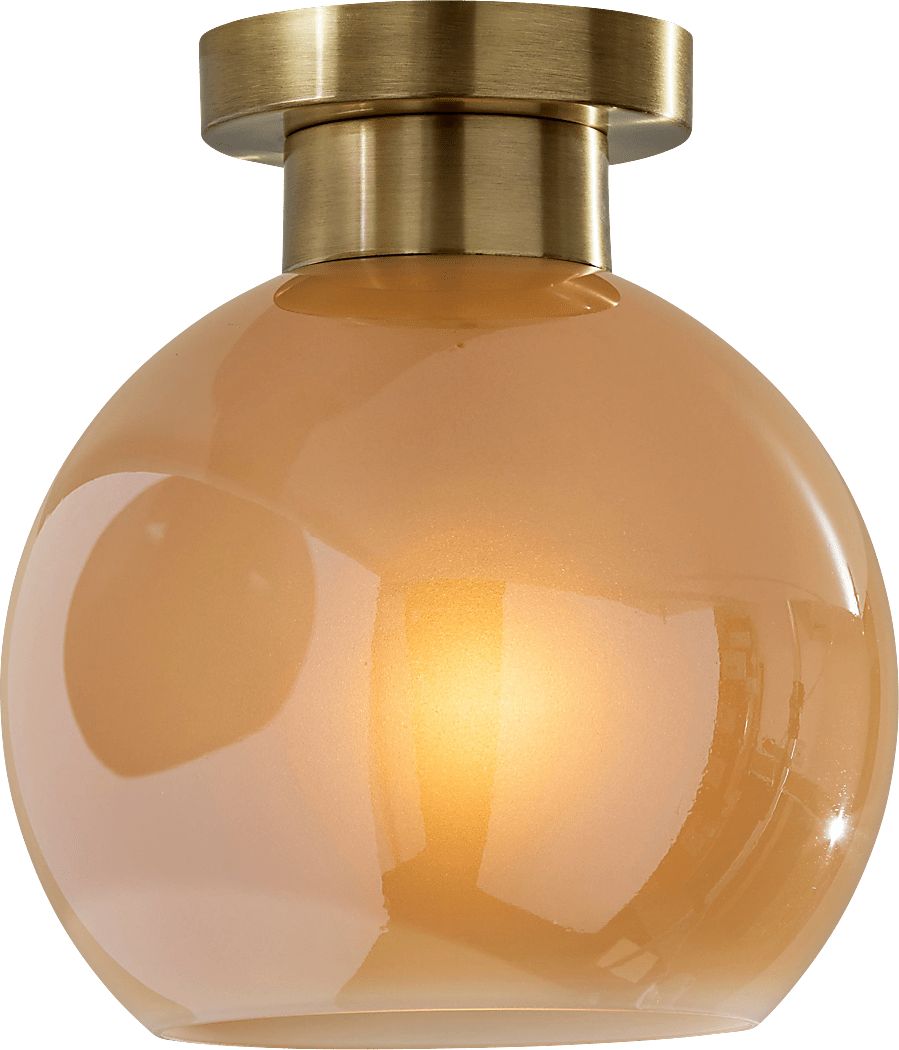 Clarion Hollow Brass Flush Mount