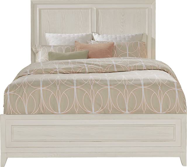 Clarissa White 3 Pc King Panel Bed - Thumbnail - Image 1