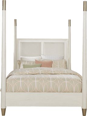 Clarissa White 3 Pc King Poster Bed