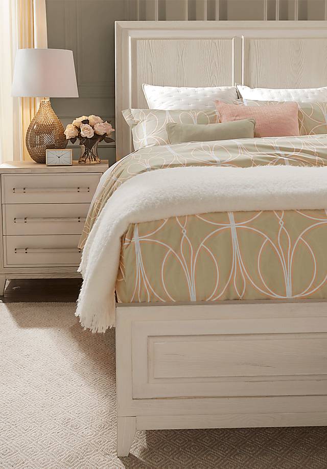Clarissa White 7 Pc Queen Panel Bedroom - Thumbnail - Image 3