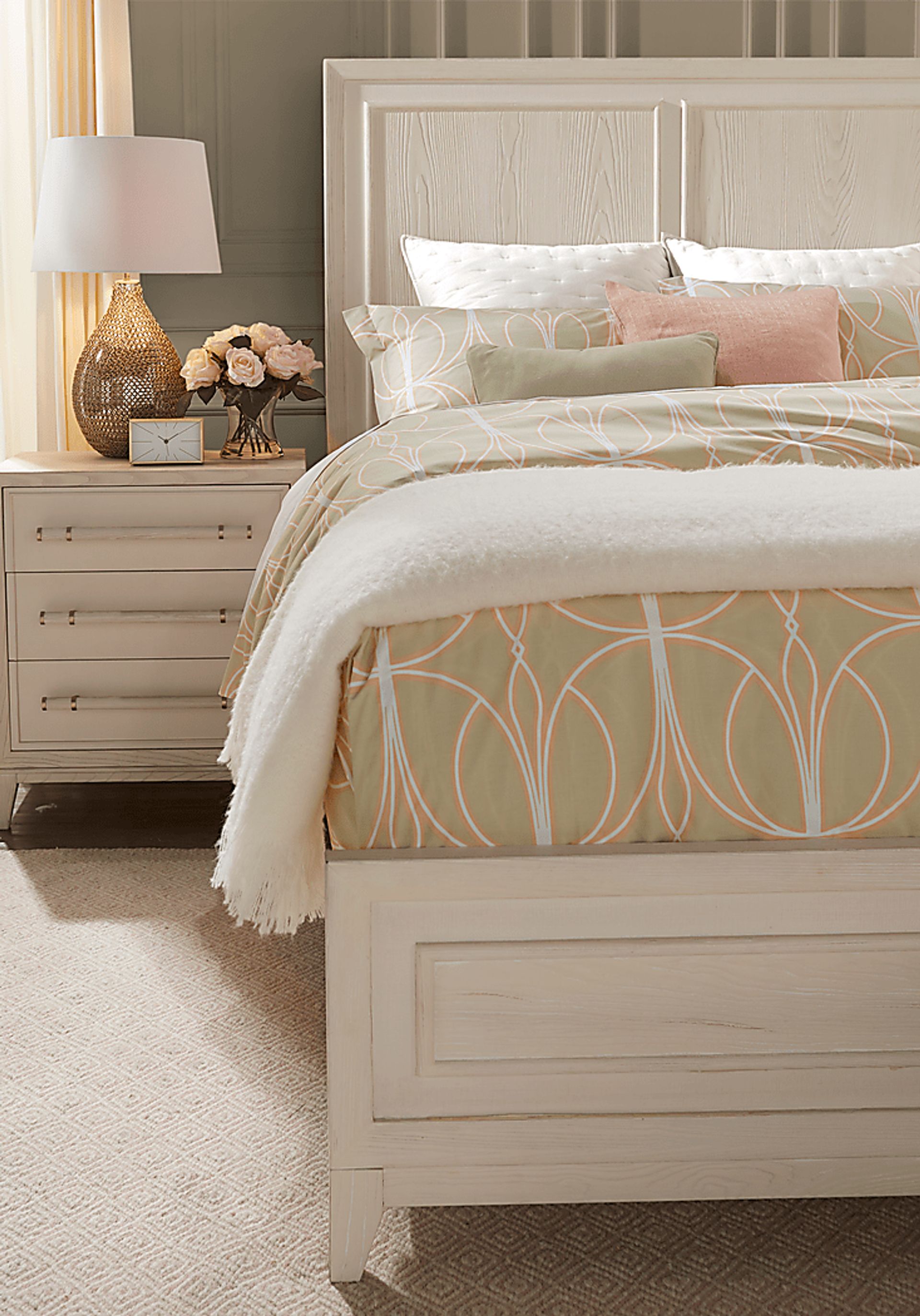 Clarissa White 3 Pc Queen Panel Bed - Image 3
