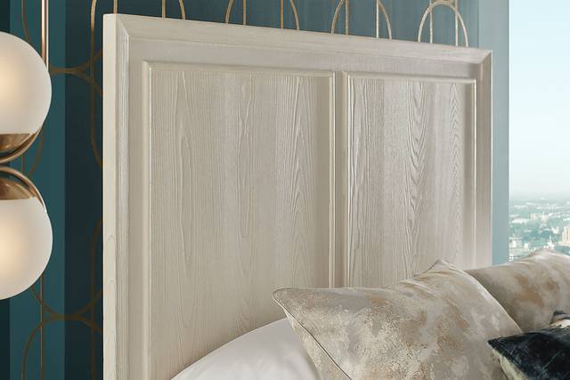 Clarissa White 7 Pc Queen Panel Bedroom - Thumbnail - Image 4