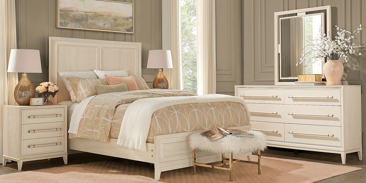 Clarissa 5 Pc White Colors,White Queen Bedroom Set - Rooms To Go