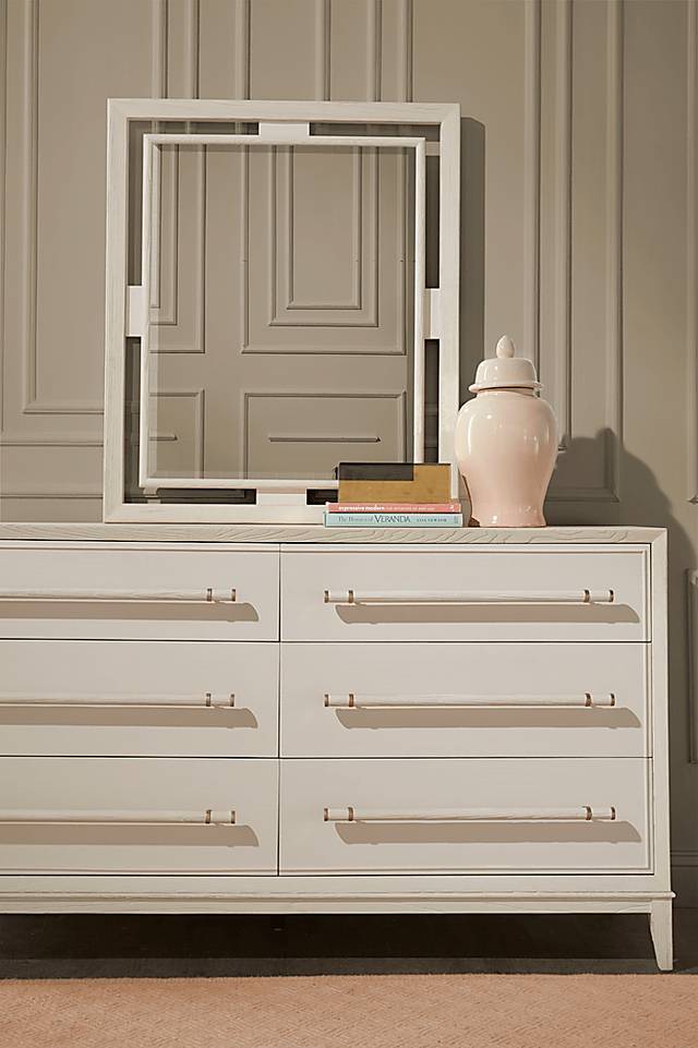 Clarissa White 7 Pc Queen Panel Bedroom - Thumbnail - Image 6