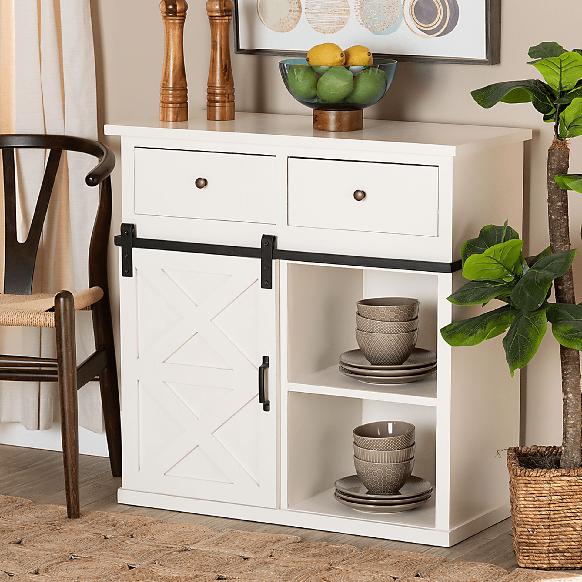 Clarmar White Sideboard - Image 2