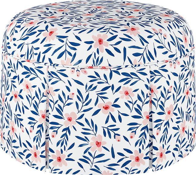 Clary Blue Ottoman - Thumbnail - Image 2