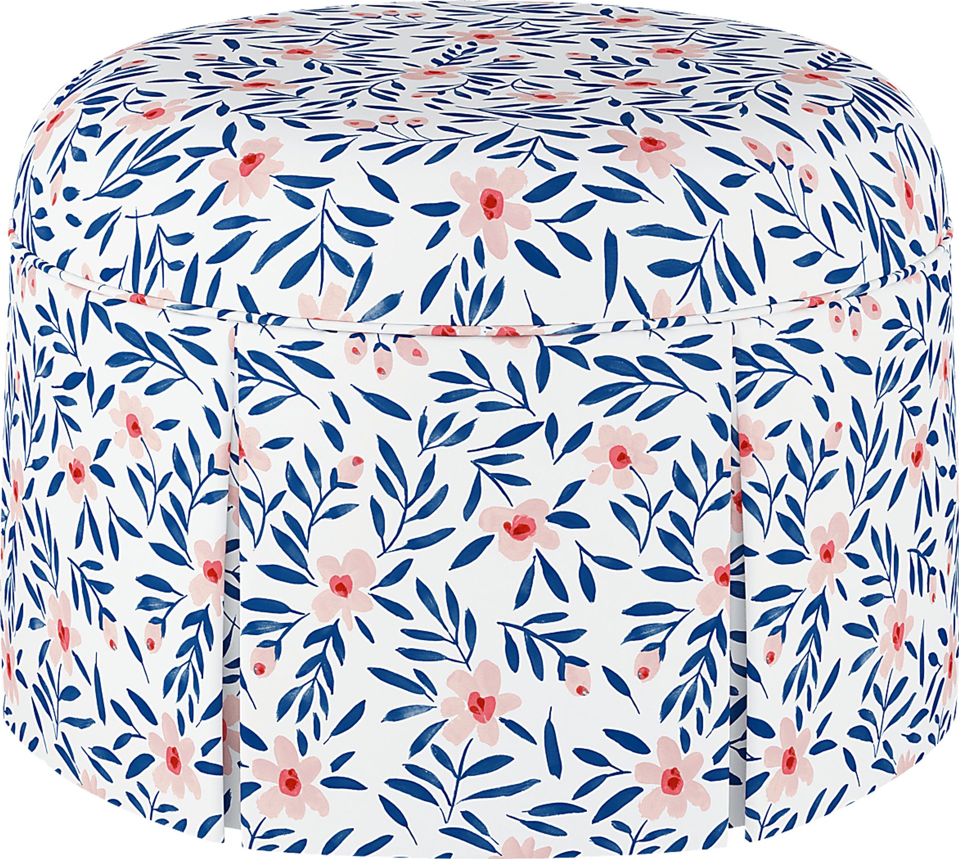 Clary Blue Ottoman - Image 2