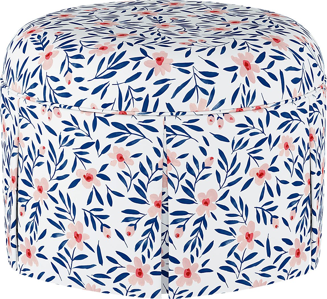 Clary Blue Ottoman