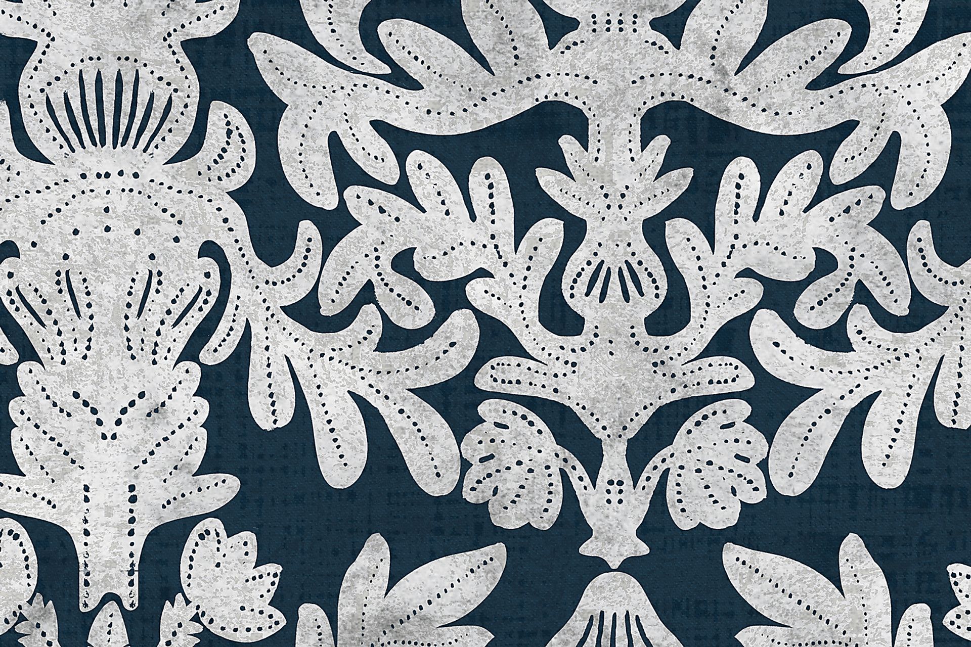 Classical Notes Blue Ottoman - Image 4