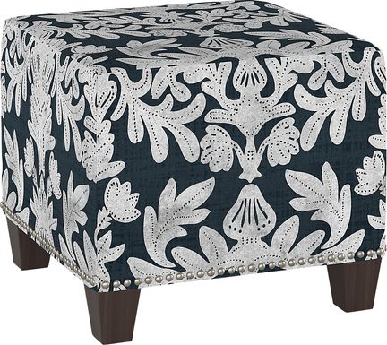 Classical Notes Blue Ottoman