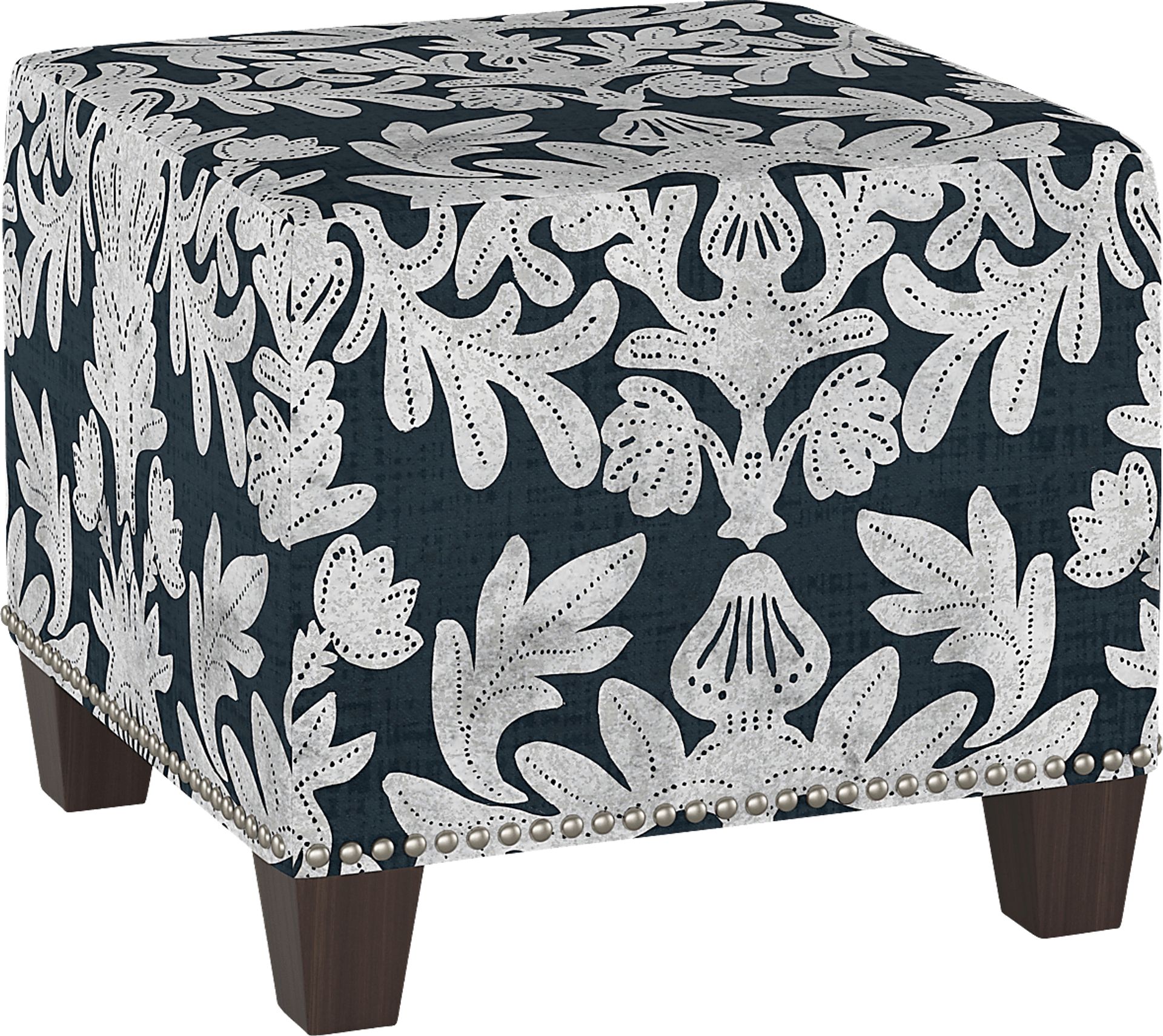 Classical Notes Blue Ottoman - Image 1