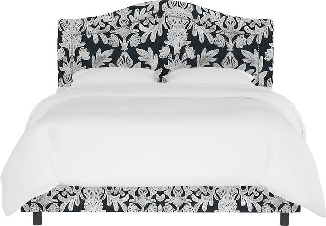 Classical Notes Blue Queen Upholstered Bed - Thumbnail - Image 2