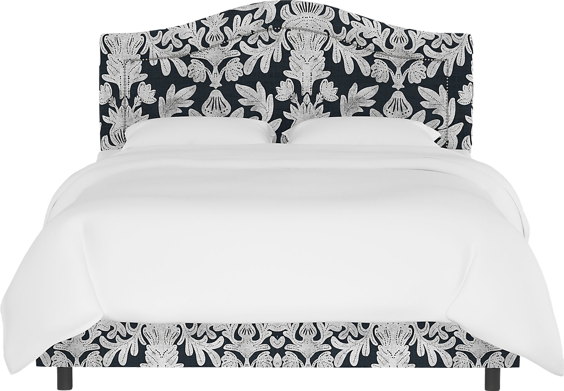 Classical Notes Blue Queen Upholstered Bed - Image 2