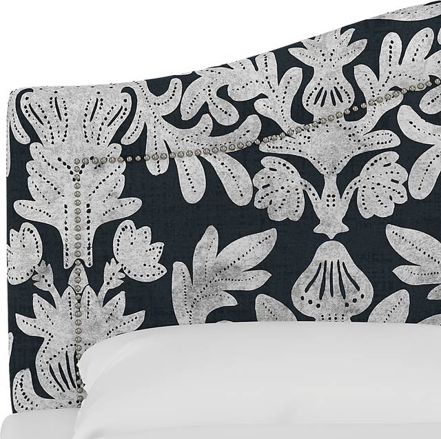Classical Notes Blue Queen Upholstered Bed - Thumbnail - Image 4
