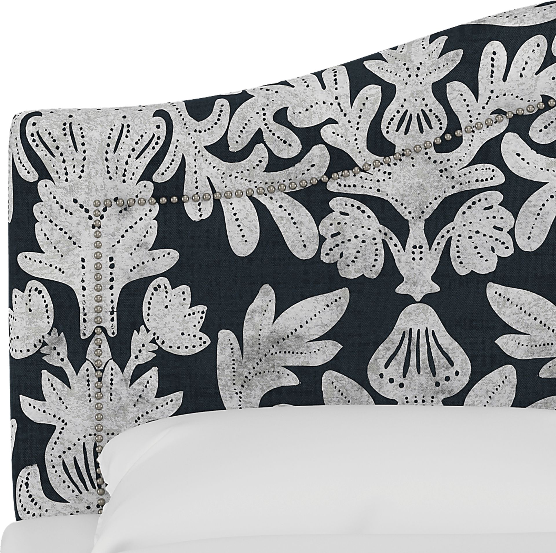 Classical Notes Blue Queen Upholstered Bed - Image 4