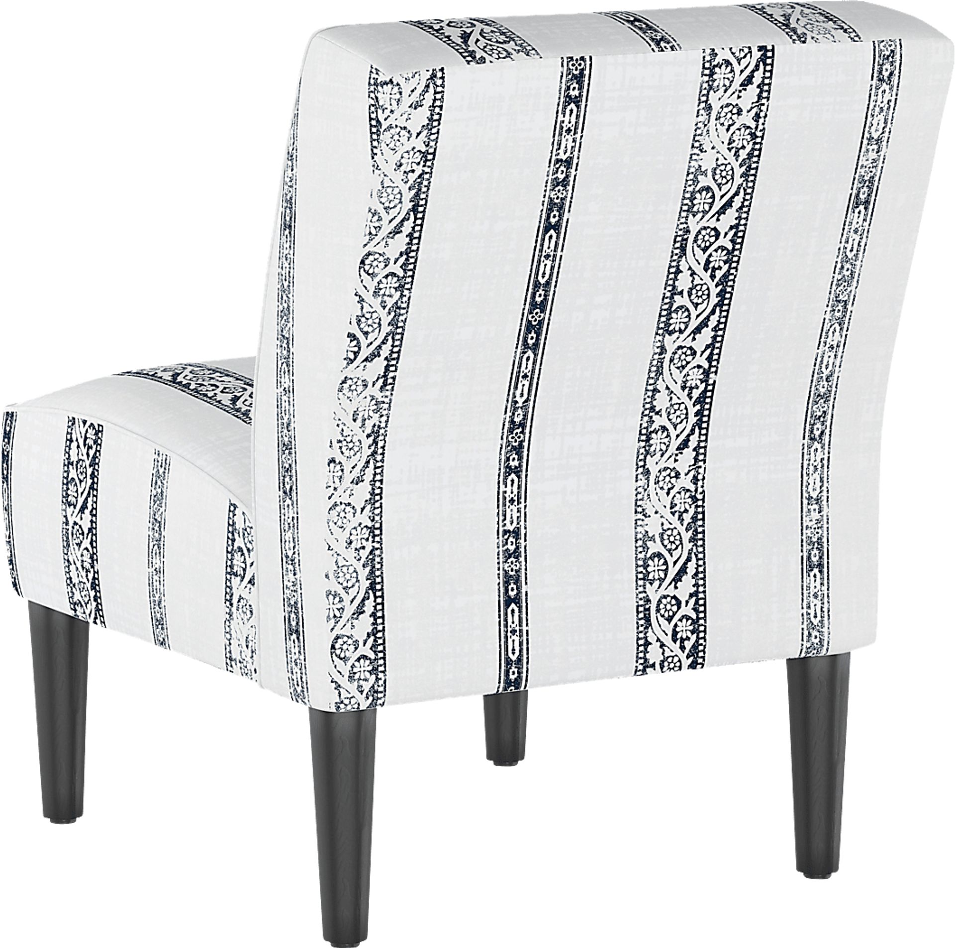 Classical Notes White-Gray Accent Chair - Image 4