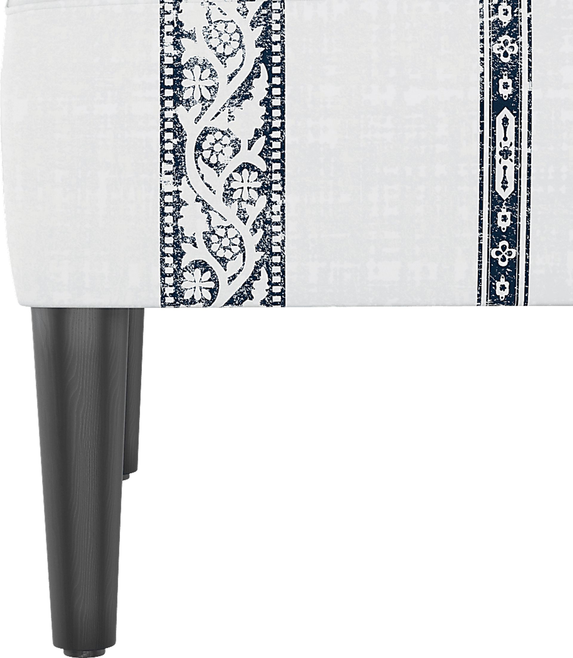 Classical Notes White-Gray Accent Chair - Image 6