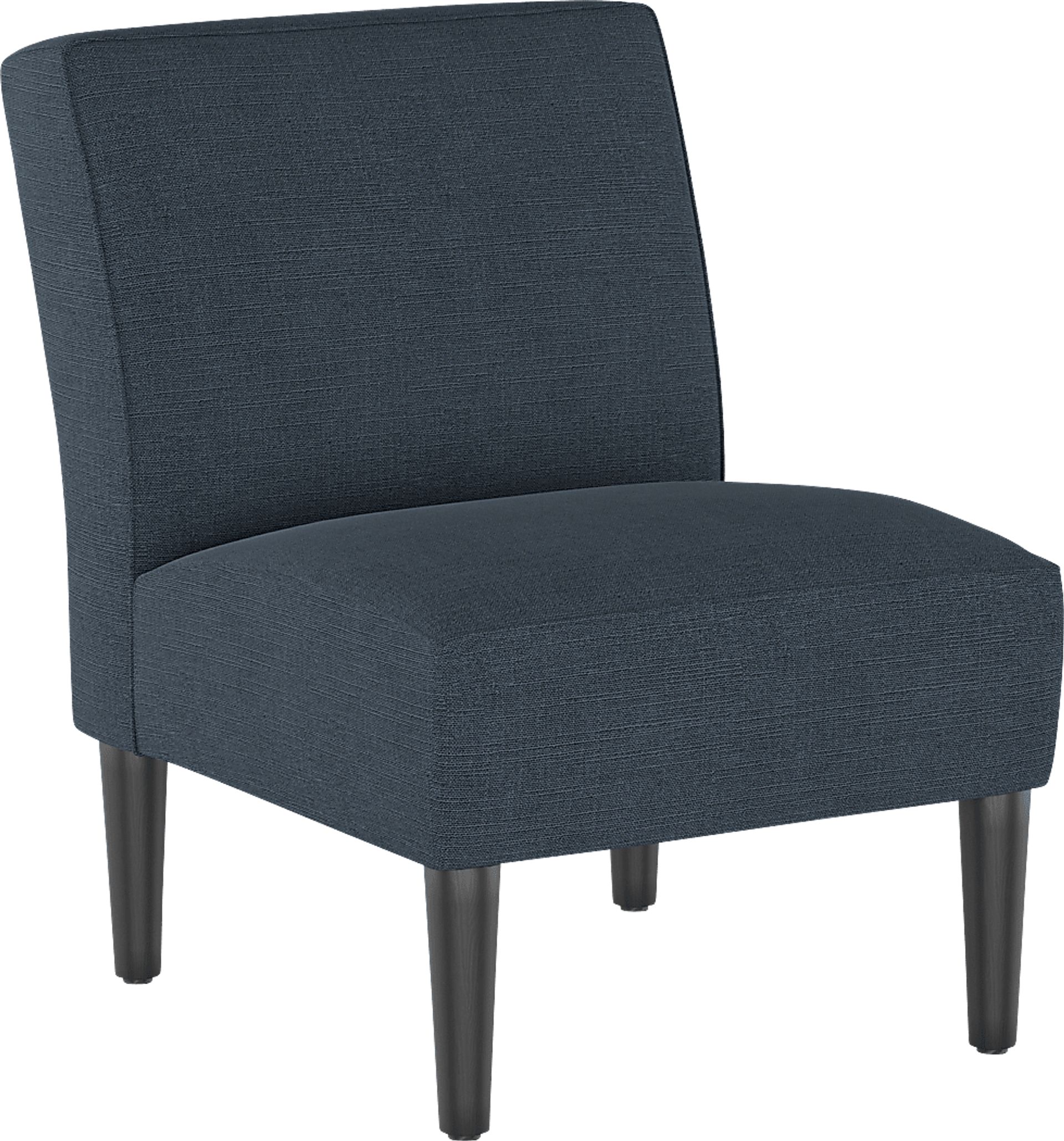 Classical Notes Navy Accent Chair - Image 1