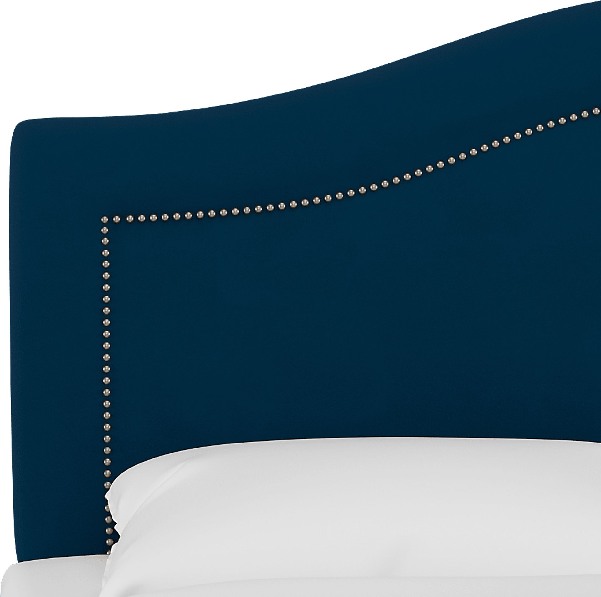 Classical Notes Navy King Upholstered Bed - Image 4