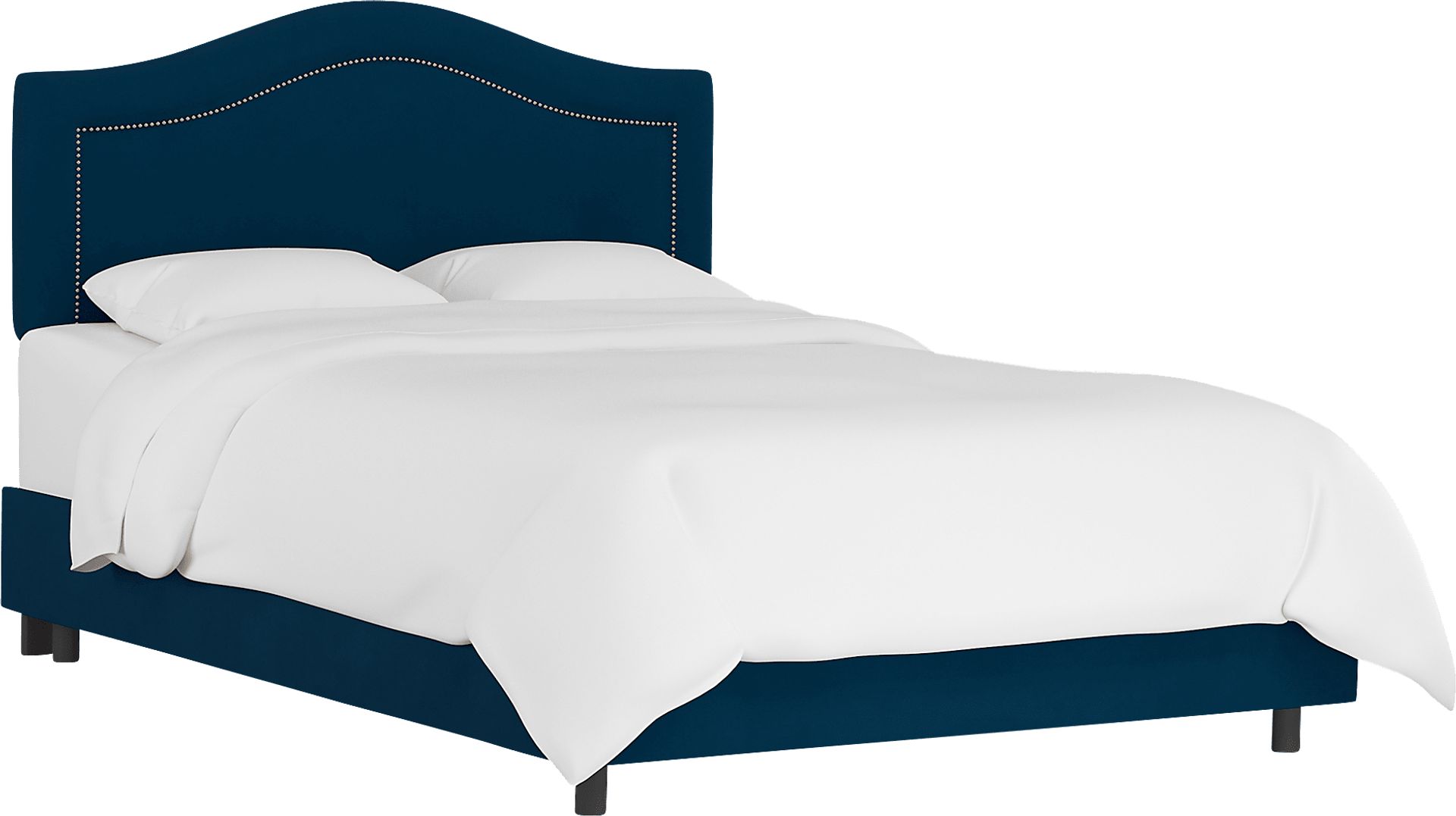 Classical Notes Navy King Upholstered Bed - Image 1