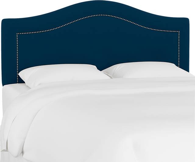 Classical Notes Navy King Upholstered Headboard - Thumbnail - Image 2