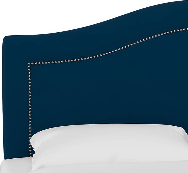Classical Notes Navy King Upholstered Headboard - Thumbnail - Image 3