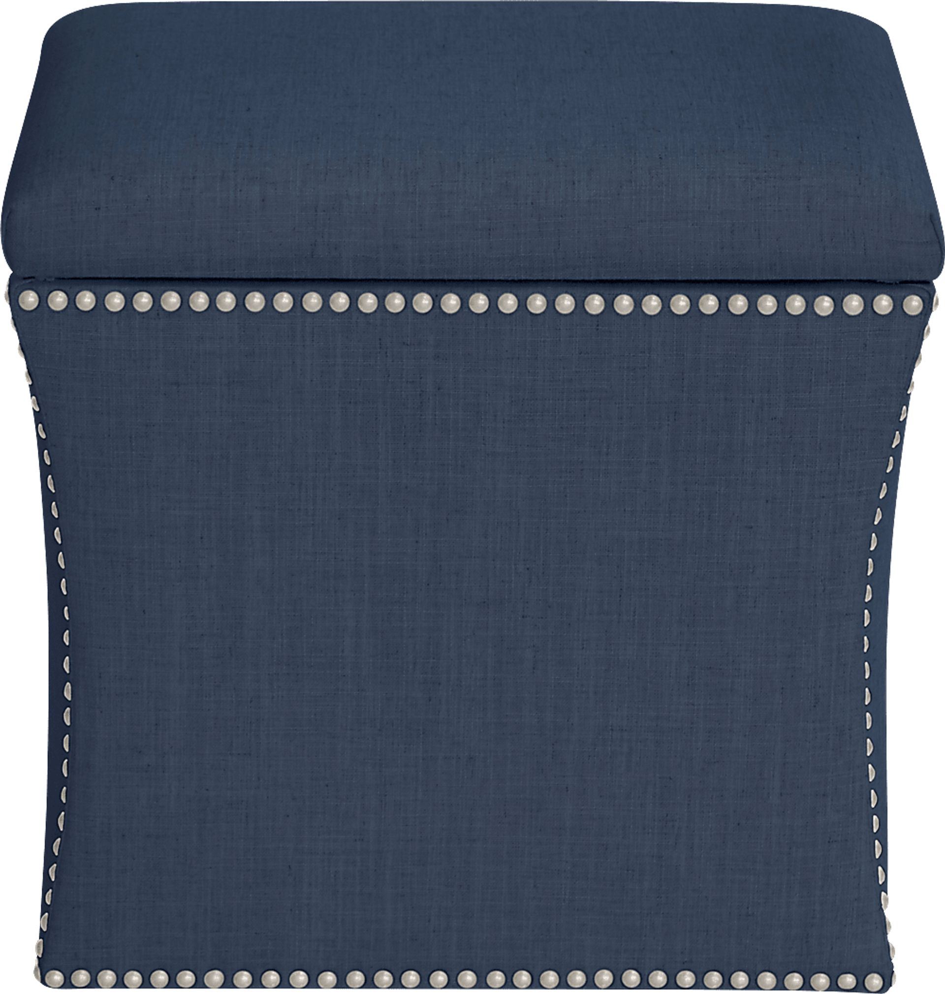 Classical Notes Navy Storage Ottoman - Image 2