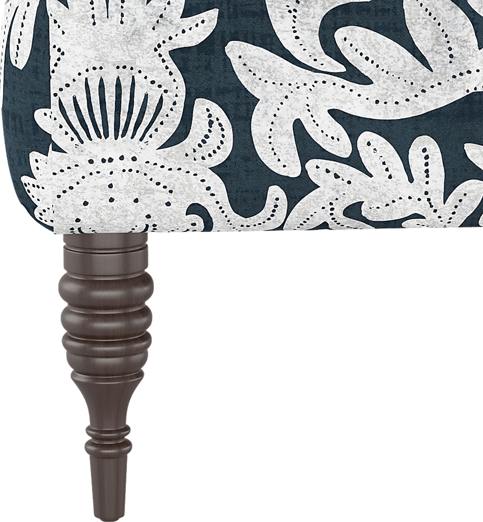Classical Notes White-Gray Accent Chair - Image 5