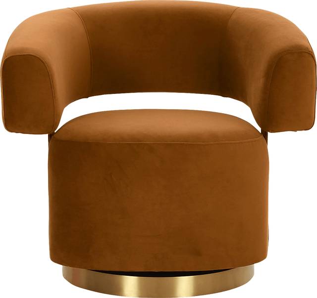 Claude Orange Swivel Chair - Thumbnail - Image 2