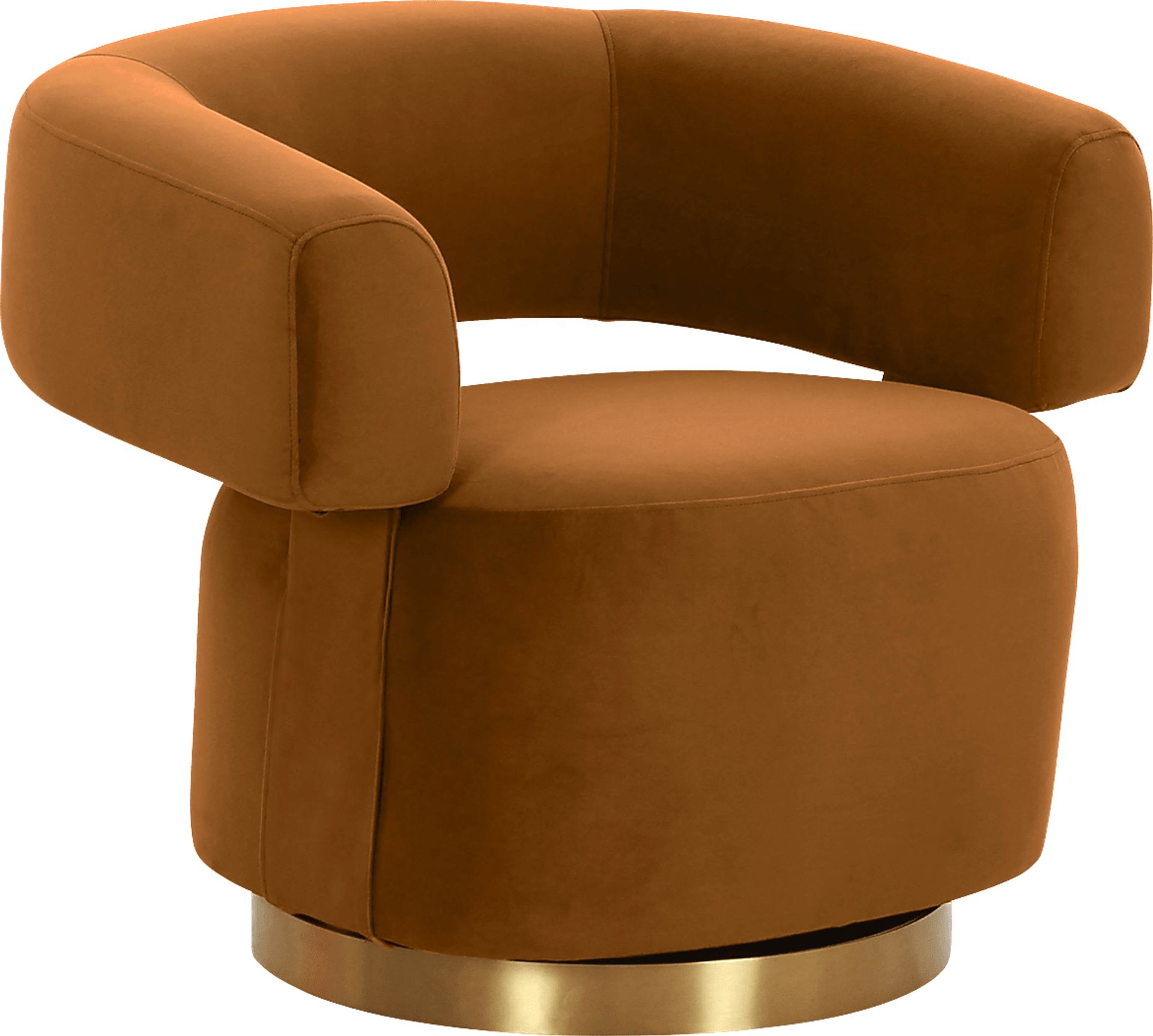 Claude Orange Swivel Chair - Image 1