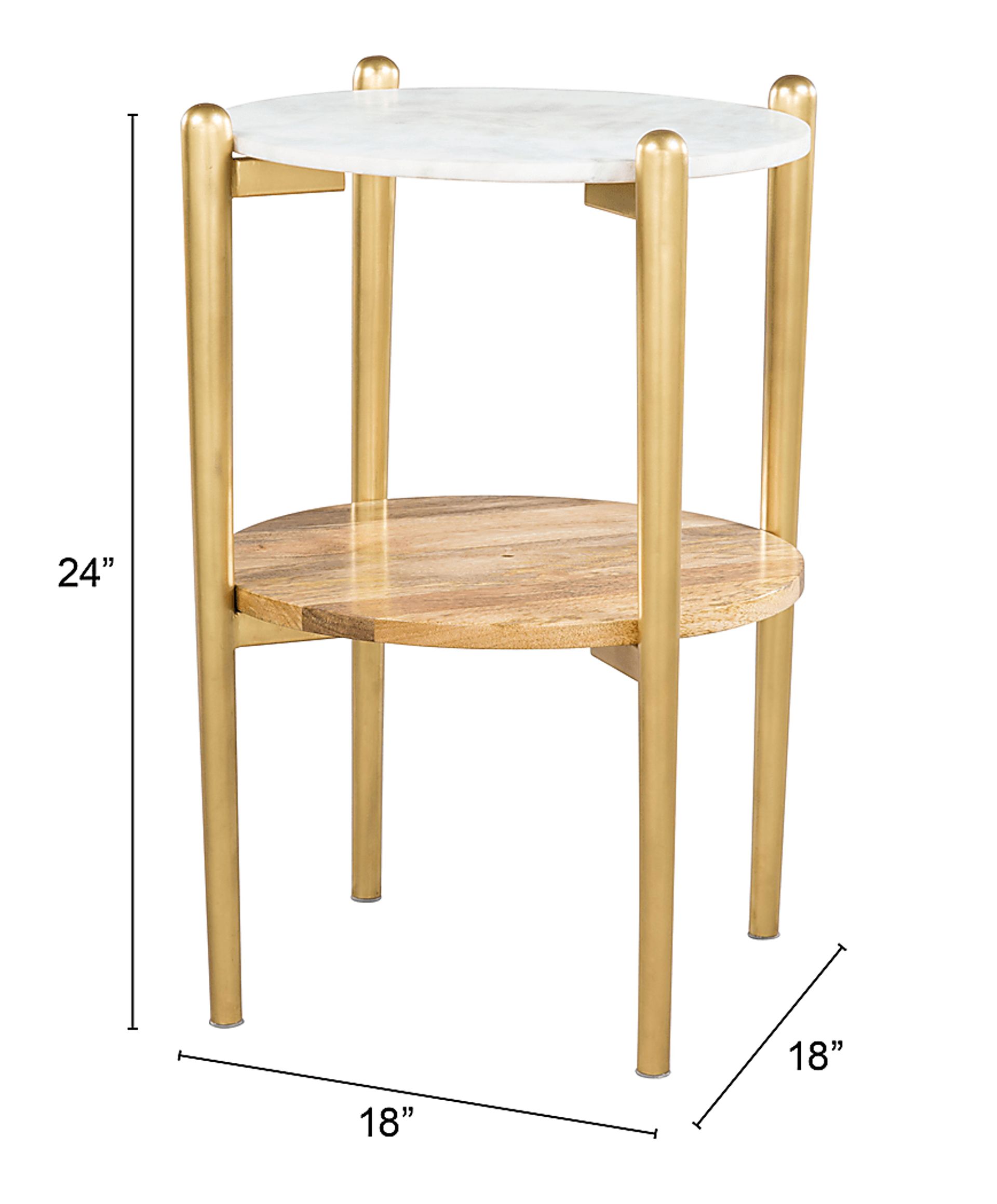 Claudine White End Table - Image 10