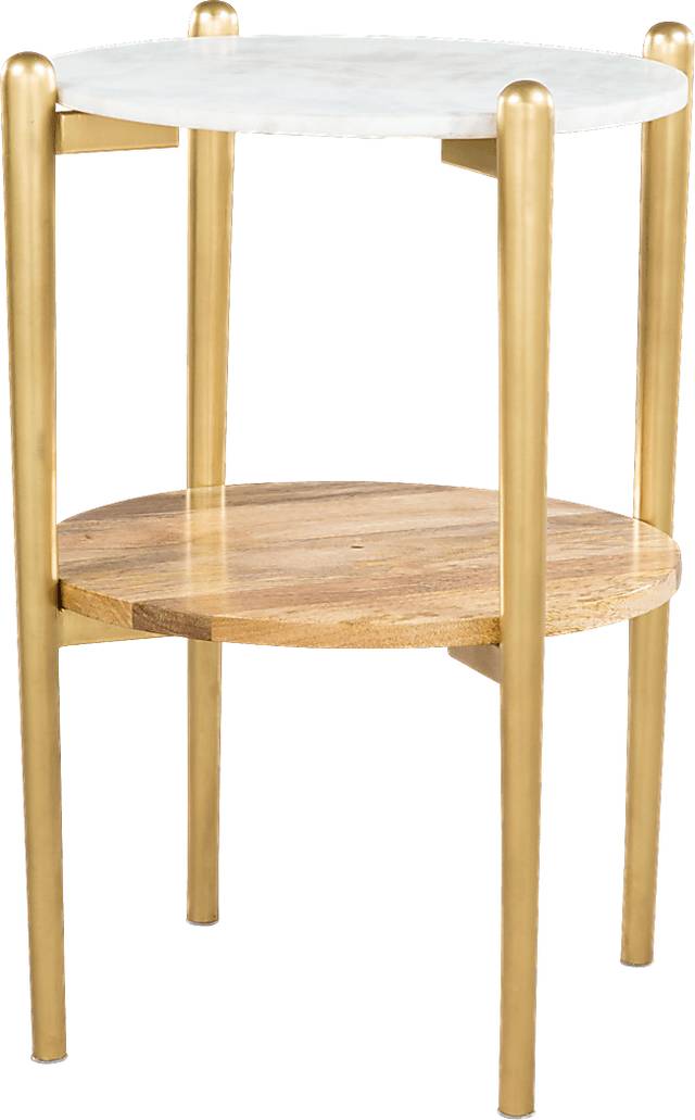 Claudine White End Table - Thumbnail - Image 1