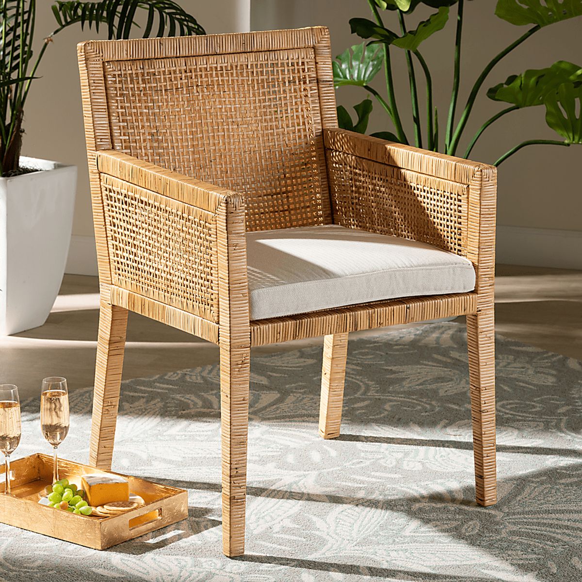 Claver Brown Cotton,Polyester Fabric Arm Chair | Rooms to Go