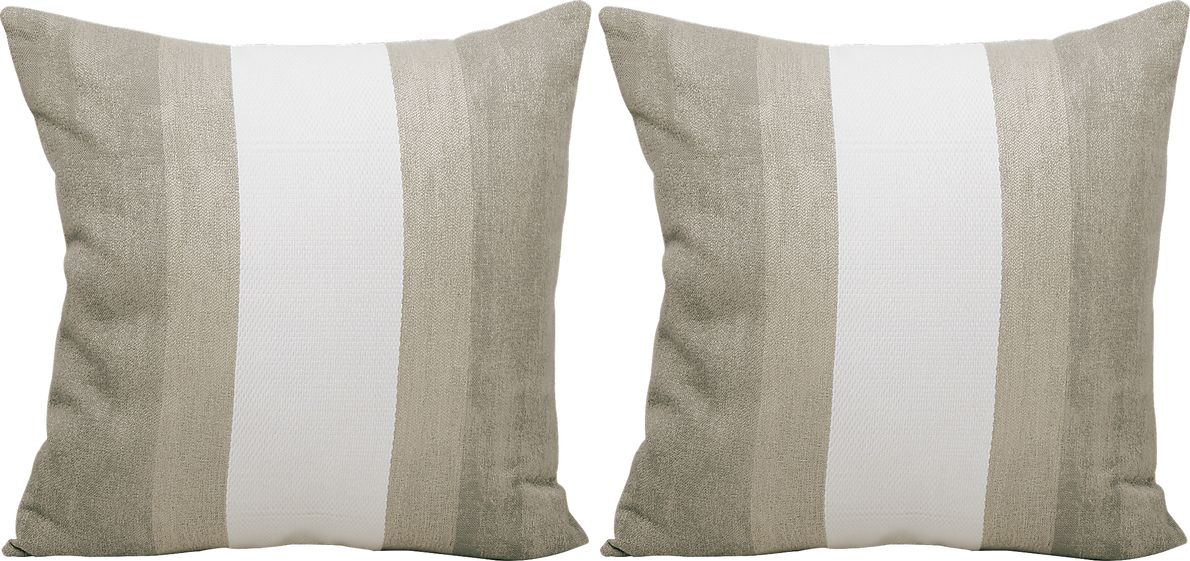 Madura Taupe Indoor/Outdoor Accent Pillow, Set of Two