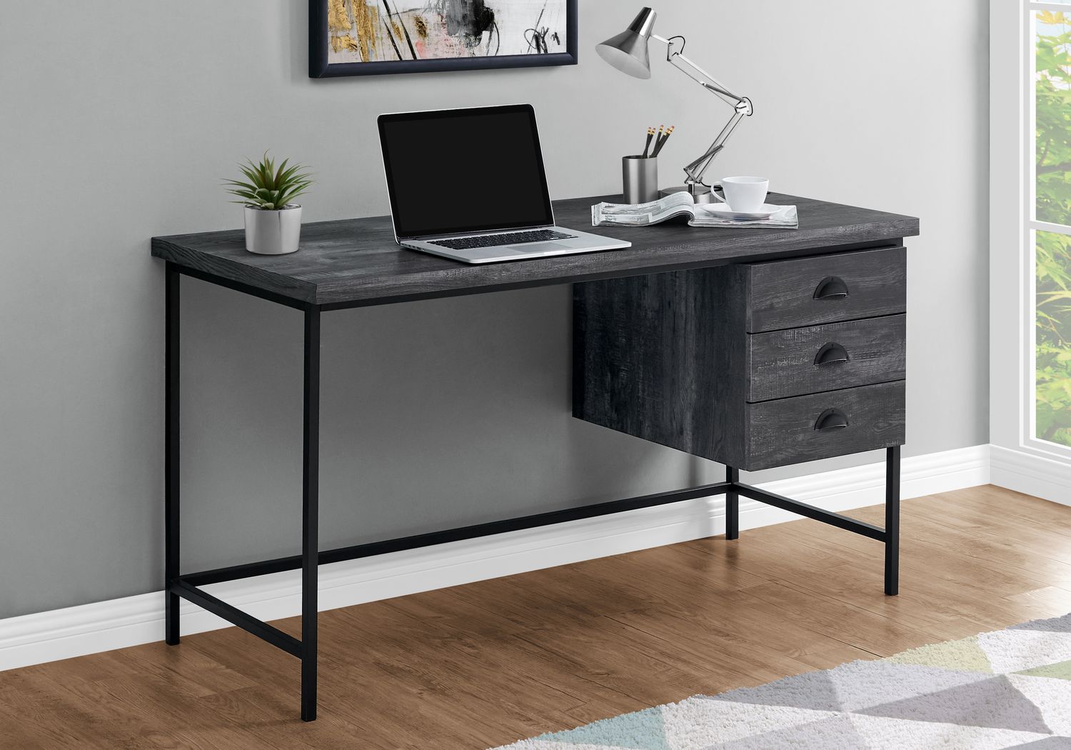 Claxton Black Desk - Thumbnail 2