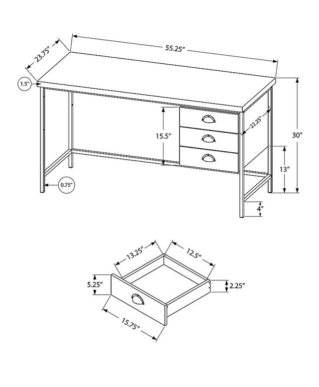 Claxton Taupe Desk - Thumbnail - Image 3