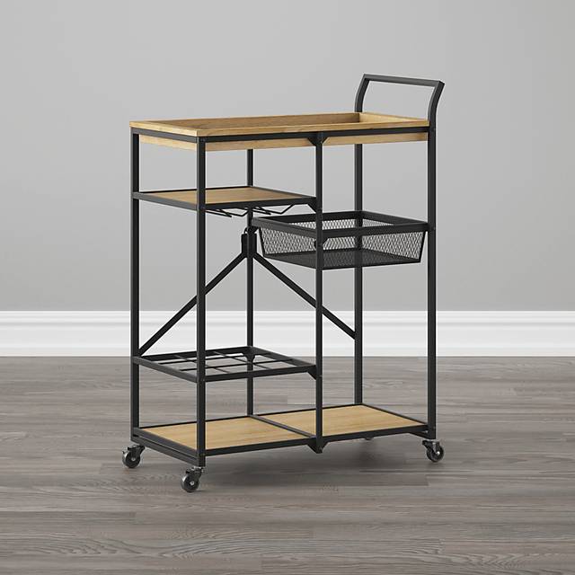 Claybourne Light Brown Bar Cart - Thumbnail - Image 18