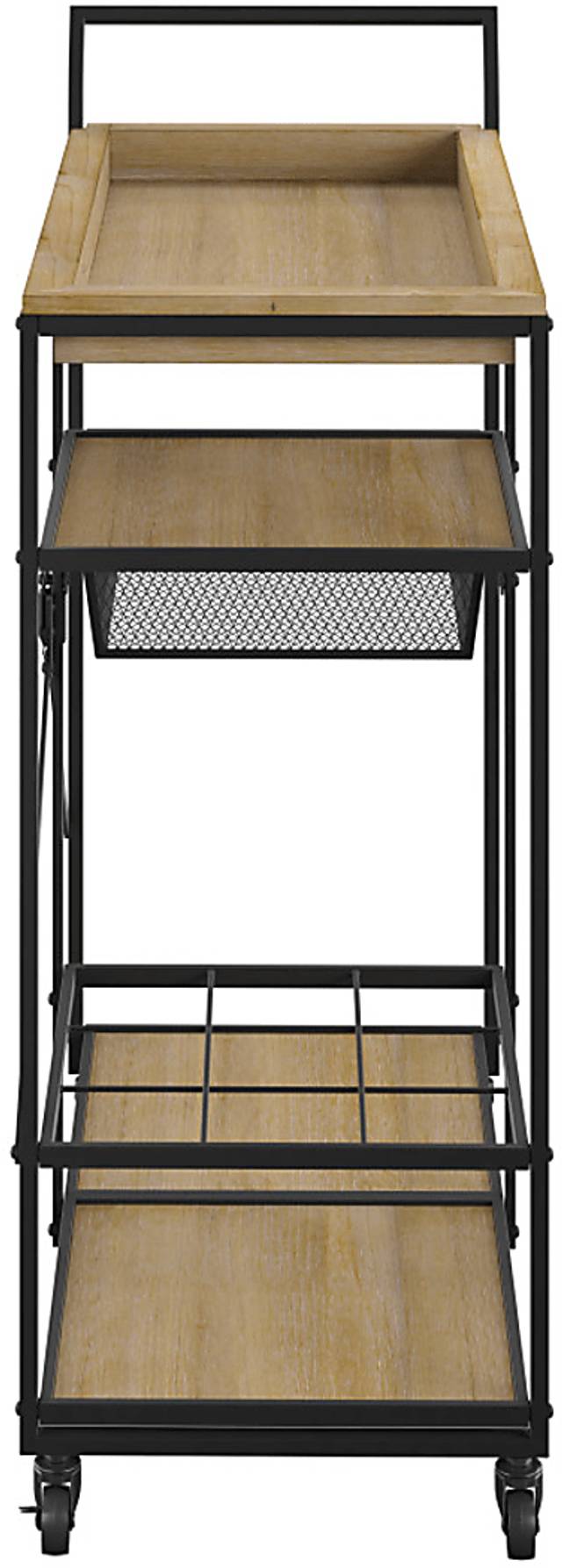 Claybourne Light Brown Bar Cart - Thumbnail - Image 2