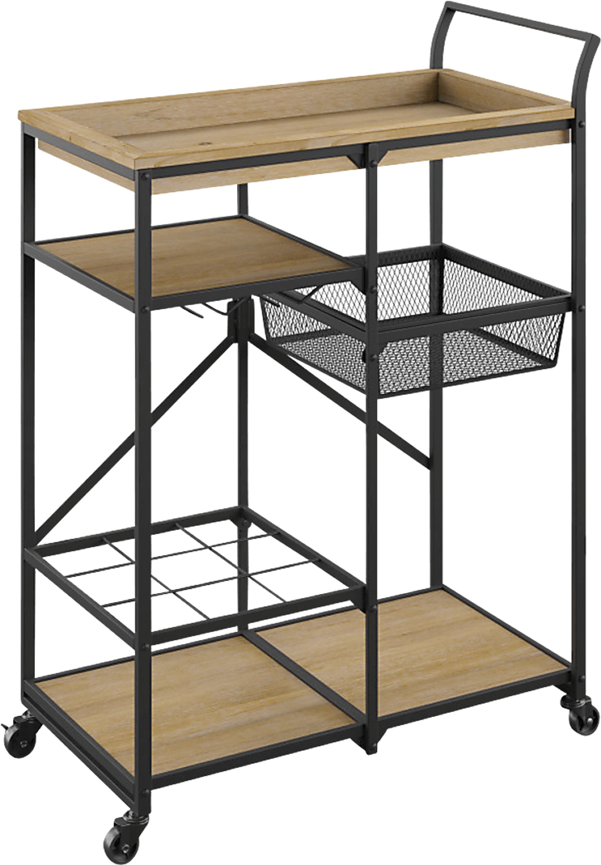 Claybourne Light Brown Bar Cart - Image 1