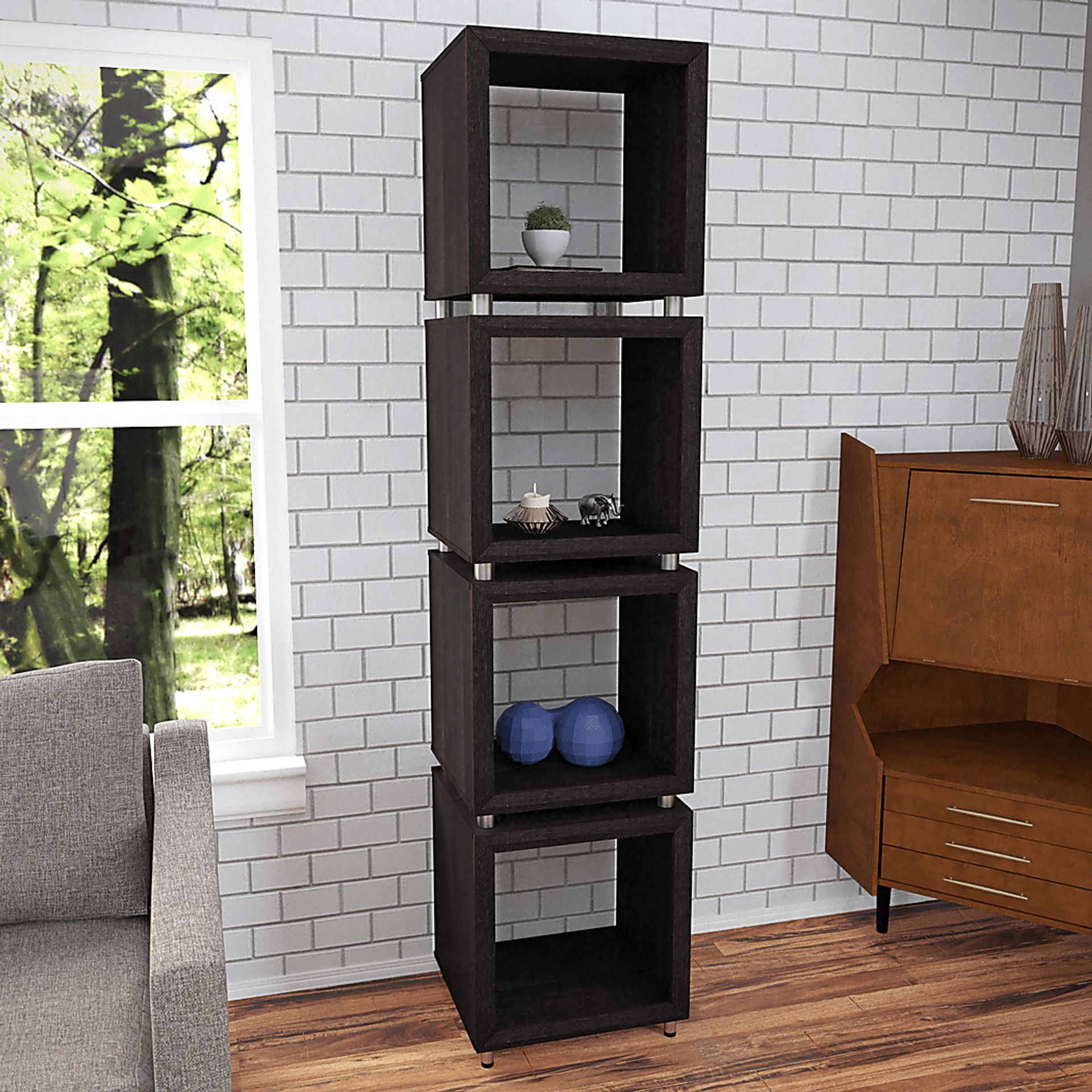 Claybrook Black Bookcase - Image 4