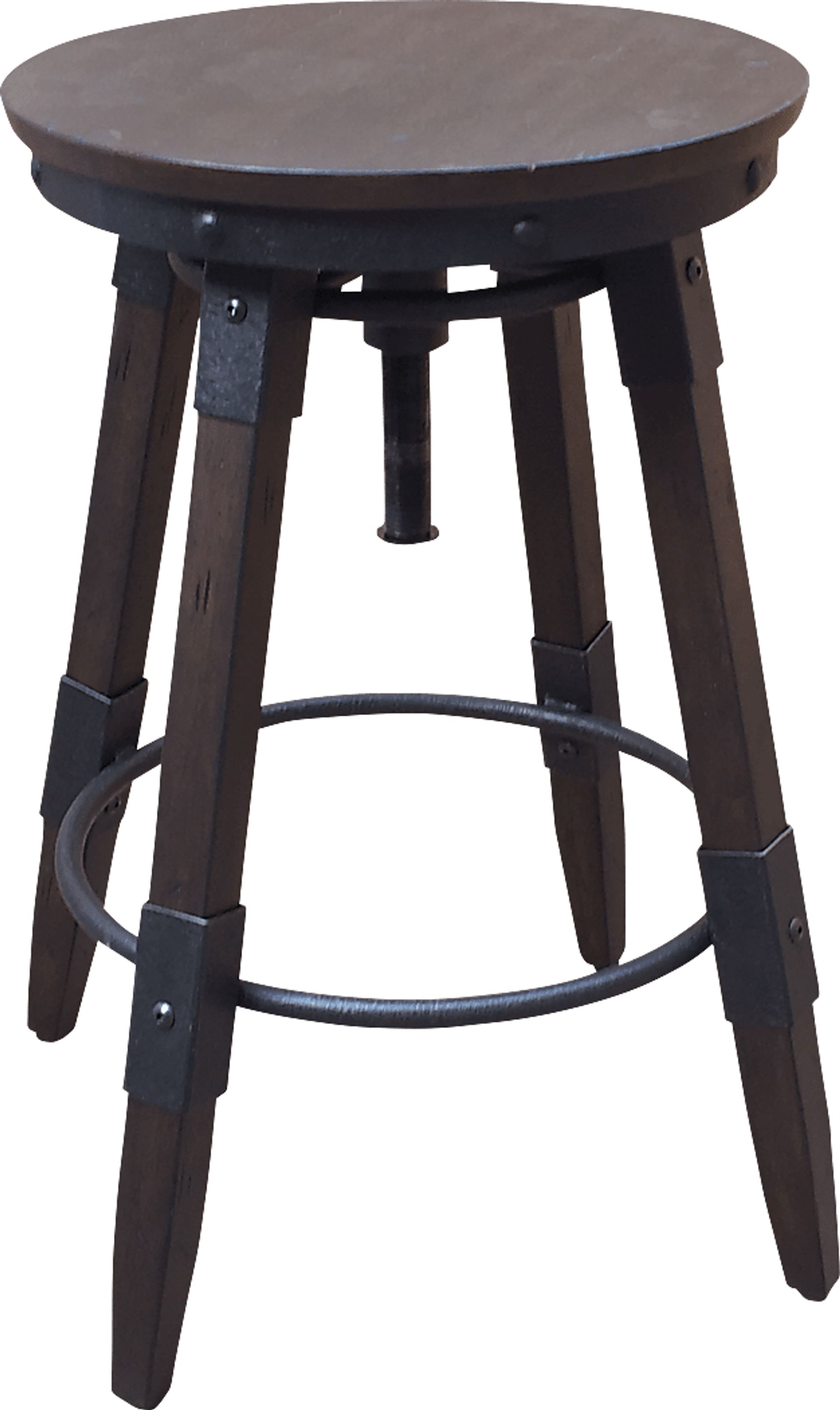 Claydon Brown Adjustable Swivel Barstool - Image 1