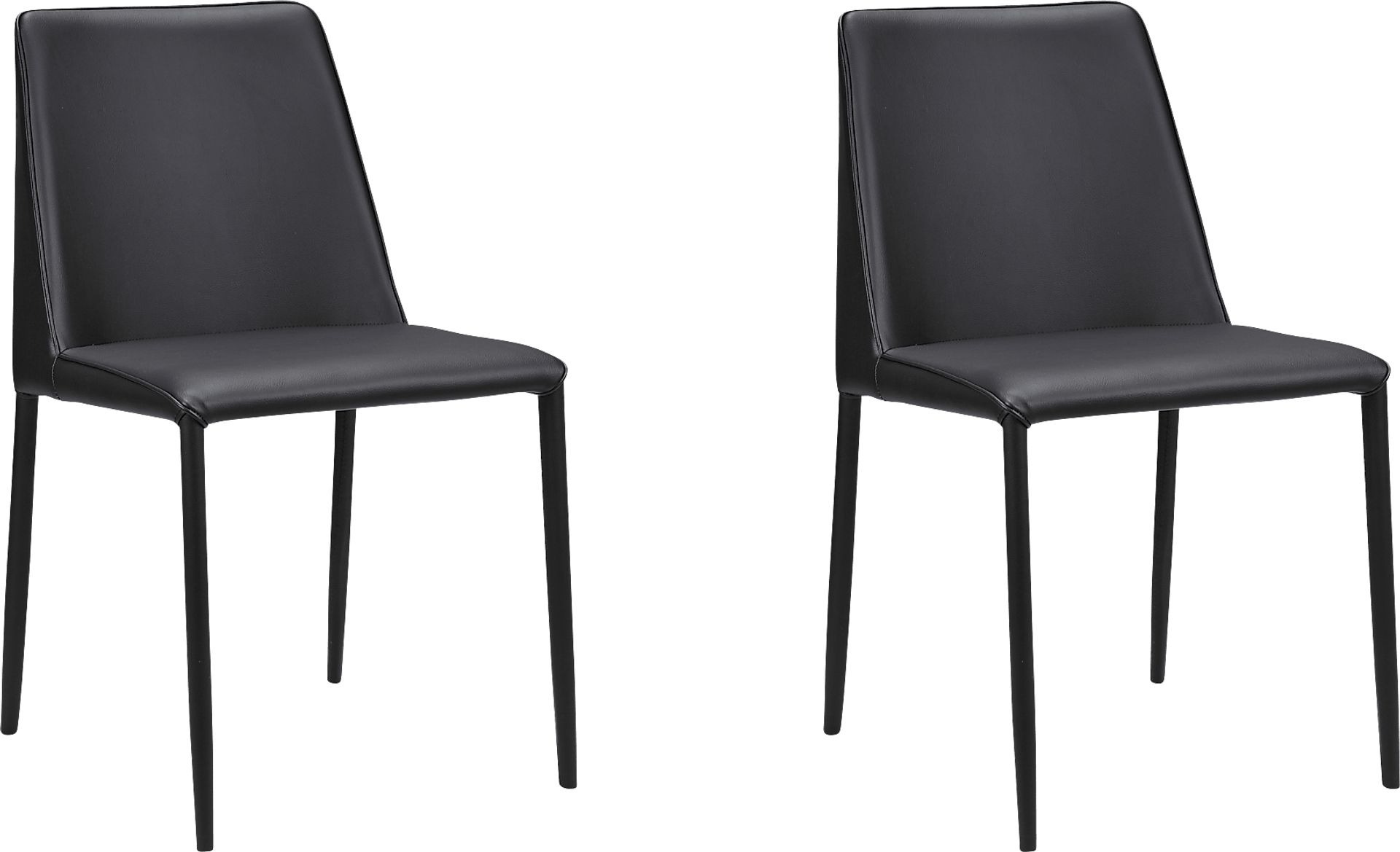 Clayx I Black Side Chair, Set of 2 - Image 1